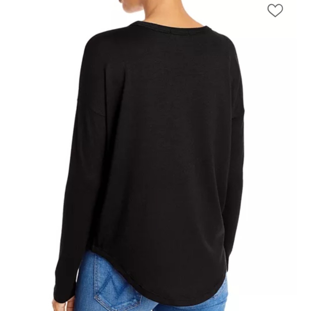 Rag and bone long sleeved HUDSON TEE. Black and grey. - Picture 3 of 5